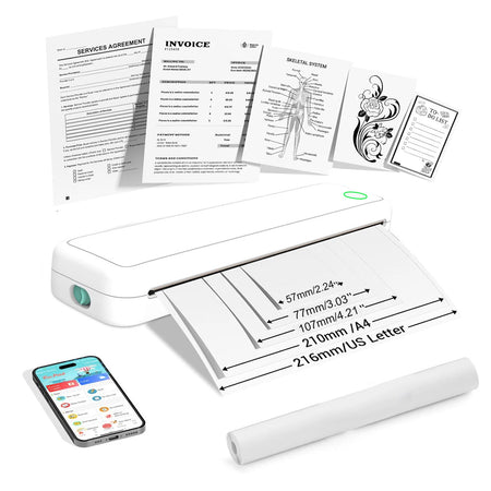 Thermal A4 Mobile Printer &ndash; Ultra Portable Inkless Bluetooth