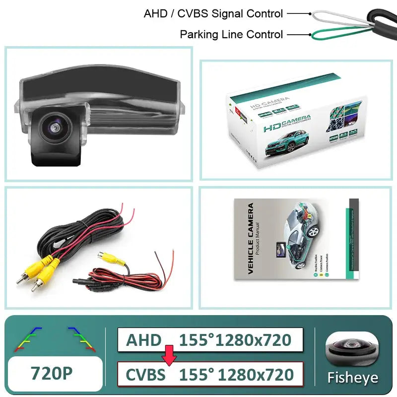 MCCD AHD 1080P 170 Degrees Fisheye Car Reverse Backup Rear View Camera For Mazda 3 BK 2003-2009 BL 2009-2013 Mazda2 DE 2007-2015 by InterCyprus Trading Ltd