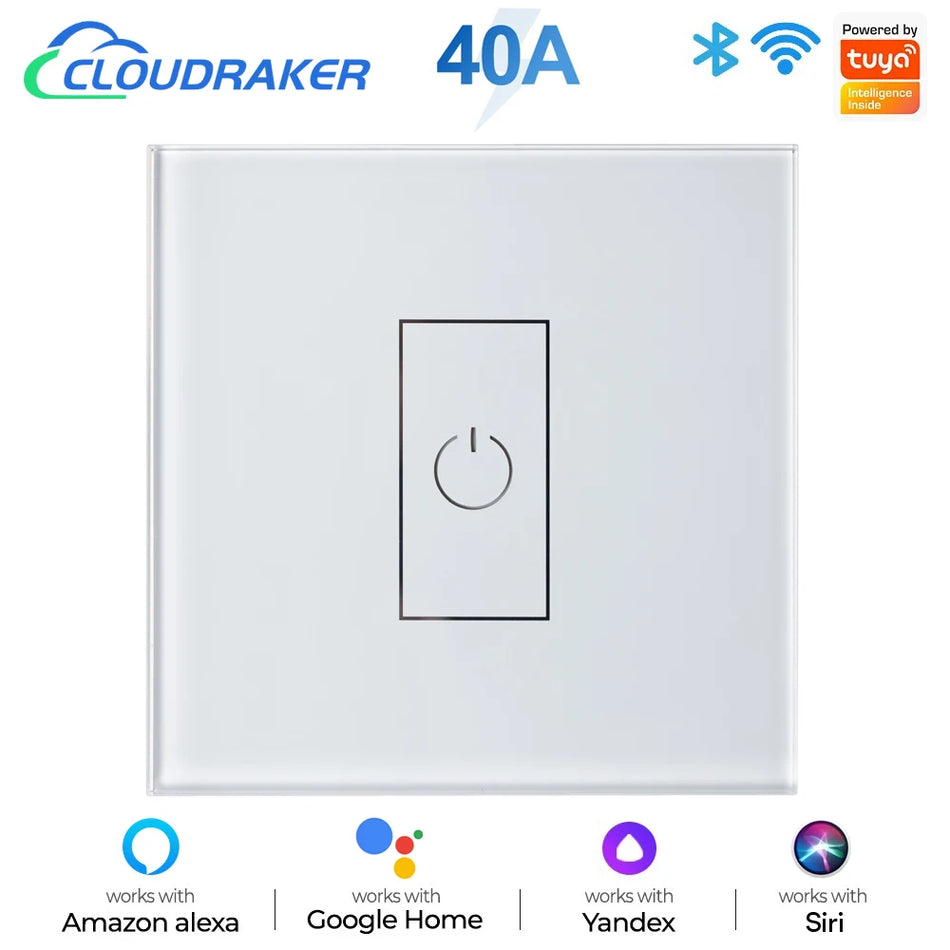 CLOUDRAKER Tuya Smart WiFi 40A High Power Switch for Home Appliances