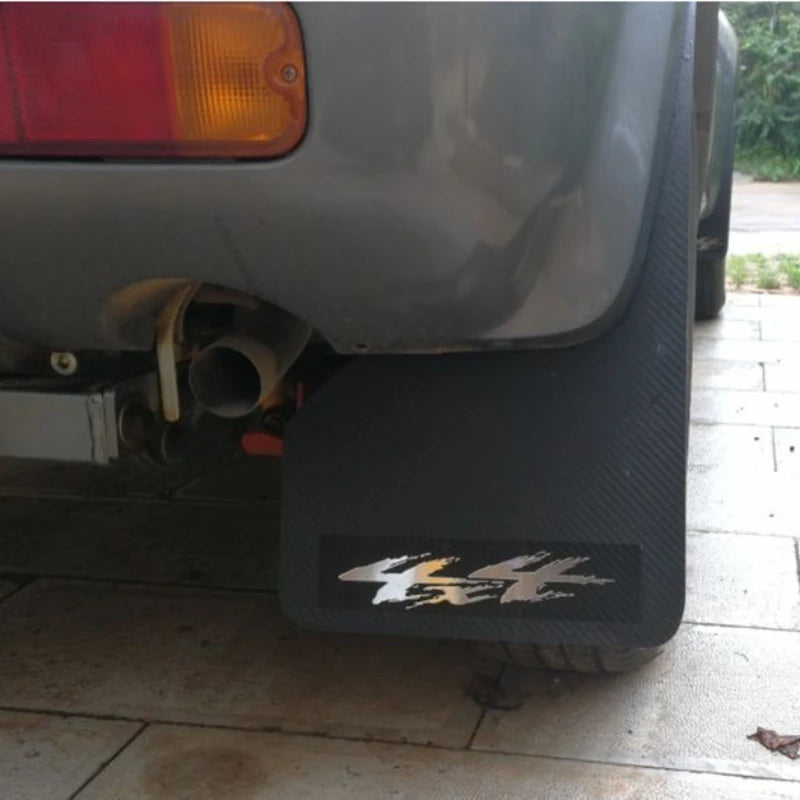 2Pc Black Carbon Fiber Plaid Car Fenders &ndash; Anti Splash