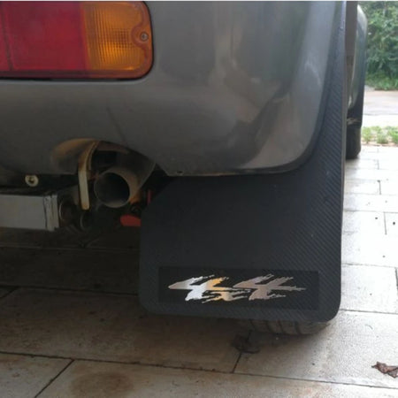 2Pc Black Carbon Fiber Plaid Car Fenders &ndash; Anti Splash