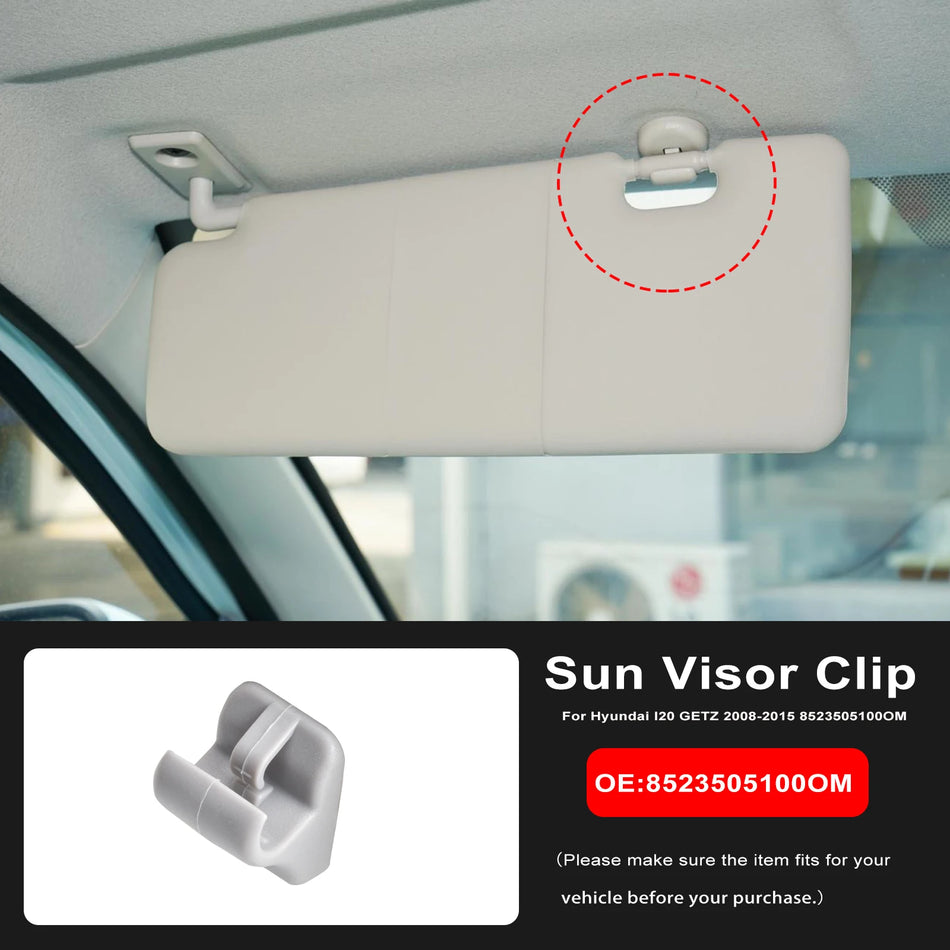 Sonnenblendenclip Halterung Grau ABS für Hyundai I20 Getz 2008-2015