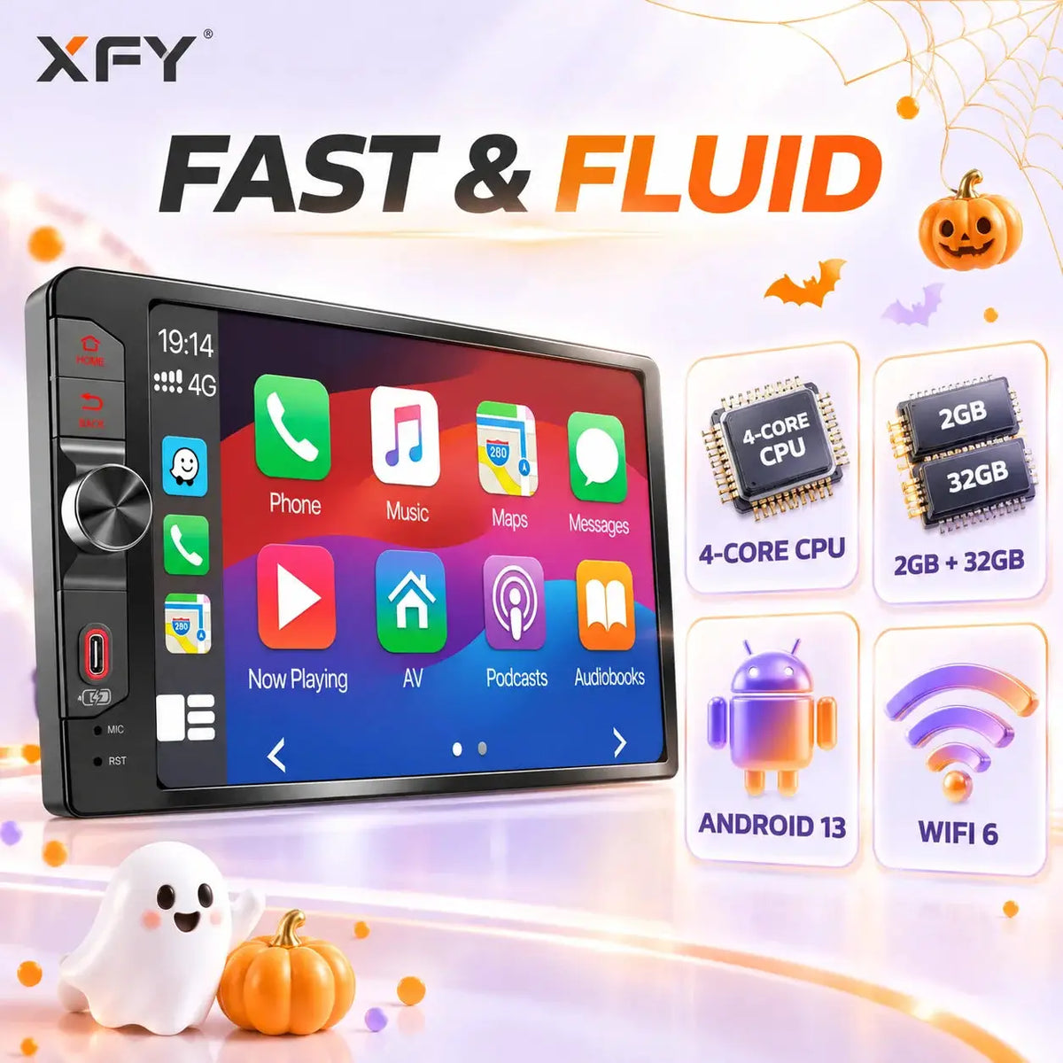 7-Inch 2-DIN Car Stereo Radio With Wireless CarPlay Android Auto For VW BMW by InterCyprus Trading Ltd