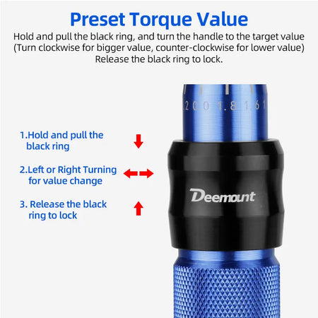 Deemount 1/4 Inch Drive Click Torque Wrench &ndash; Precision Torque Adjustment