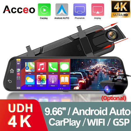ACCEO 4K Dashcam Mirror Car Dvr &ndash; 10 Inch Touchscreen