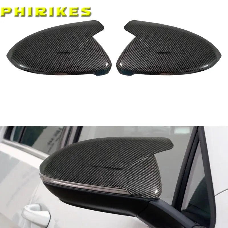 Divu daļu oglekļa izskata spoguļu vāku komplekts VW Golf GTI 7 Mk7