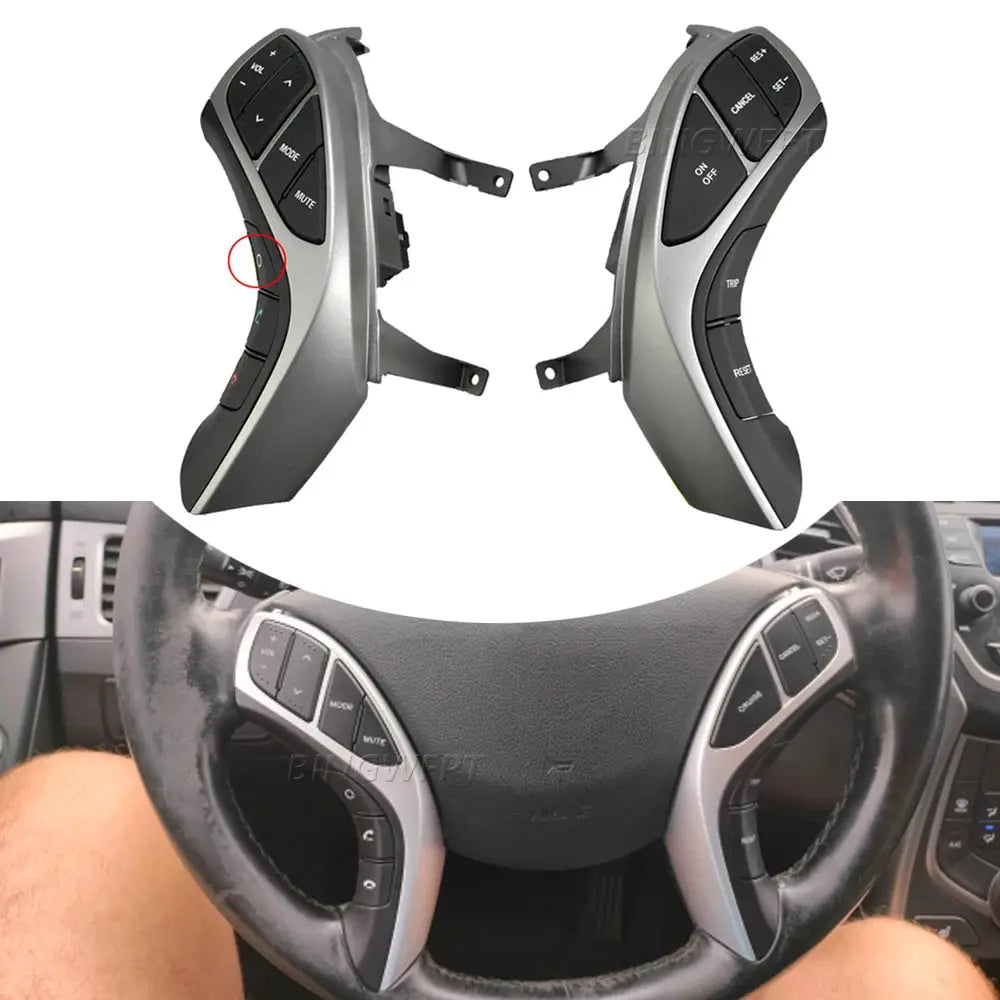 Auto Steering Wheel Button For Hyundai Elantra 2012 2013 2014 2015 Year I30 Audio Phone Bluetooth Cruise Control Car Switches by InterCyprus Trading Ltd