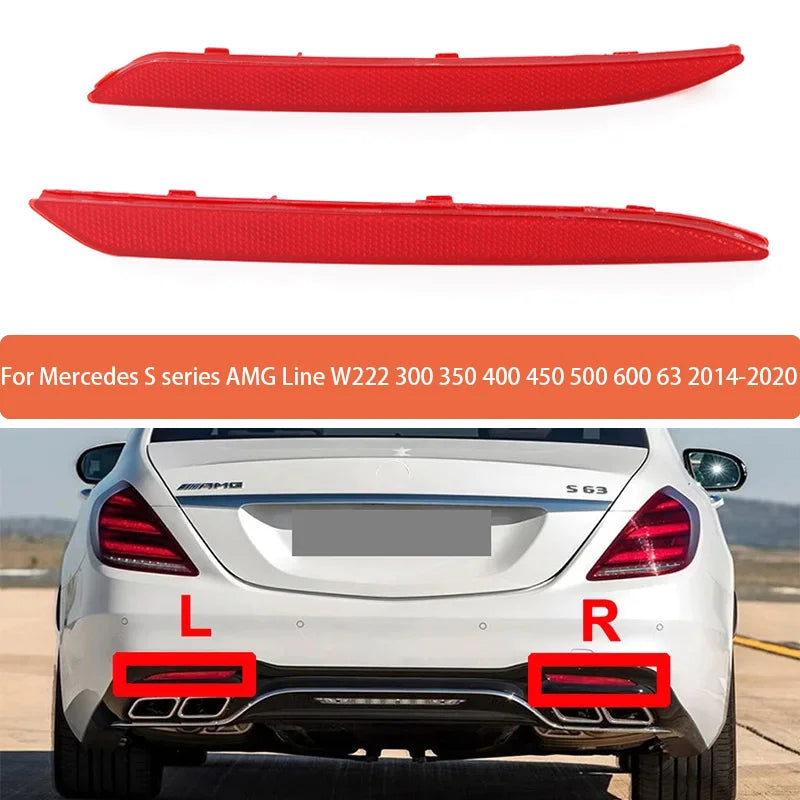 Benzi reflectorizante ABS pentru bara din spate pentru Mercedes W222 AMG Line
