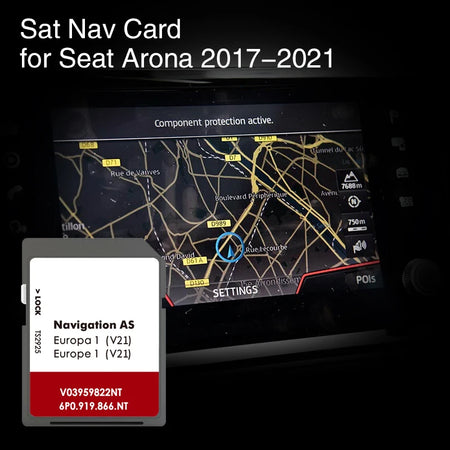 Seat Arona AS V21 32G SD Card &ndash; Europe Maps 2017-2021 CHINA / Arona 2017-2021