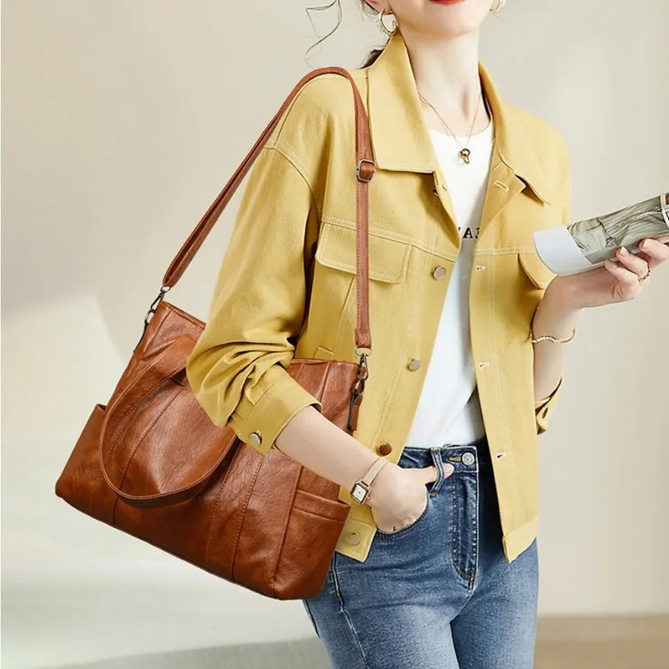 PU Leather 3-Piece Womens Shoulder Crossbody Bags Set, Luxury Designer Handbags for Everyday Use