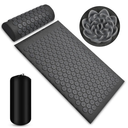Kuznetsov's Applicator Shiatsu Mat &ndash; Deep Tissue Massage 3PCS Lotus Gray