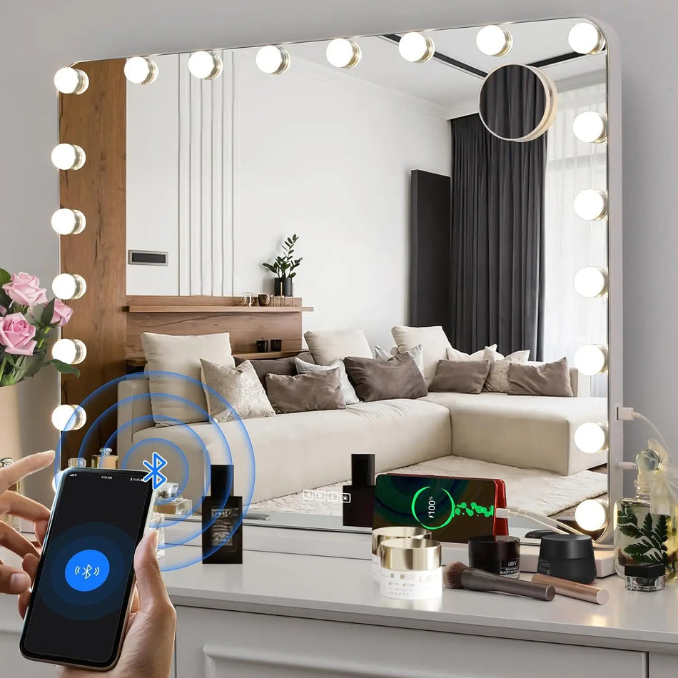 Hollywood Vanity Mirror With Bluetooth 20 Dimmable LEDs