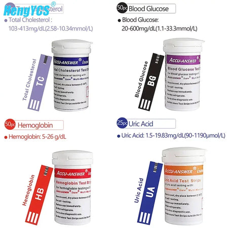 Accu Answer 4 In1 Blood Test Meter &ndash; Diabetes Gout Monitor