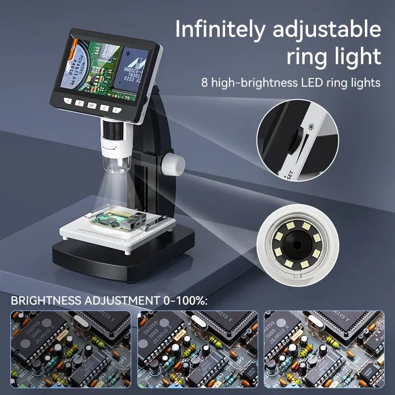 1000X 4.3 Inch LCD Digital Microscope 1080P &ndash; HD 1080P