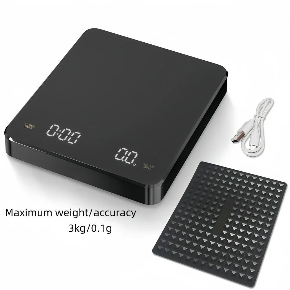WUWANLI Coffee Scale &ndash; High Precision LED Display black