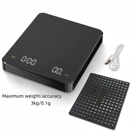 WUWANLI Coffee Scale &ndash; High Precision LED Display black