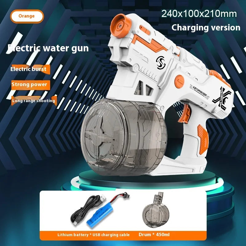 Automatic Water Gun Toys &ndash; High Pressure, Large Capacity orange recahrge ver.
