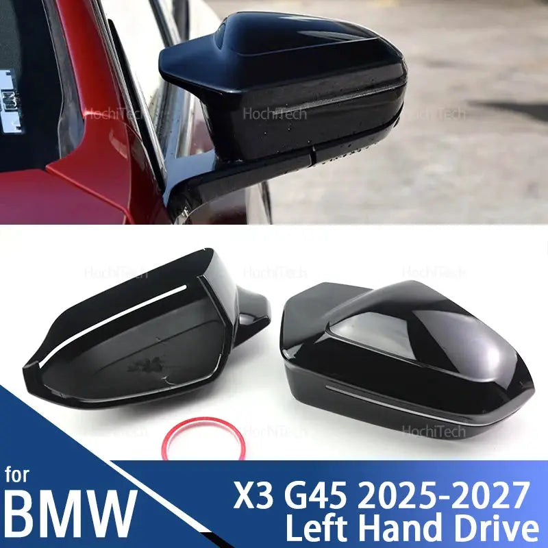 Rearview Exterior Side Mirror Caps for BMW X3 G45 2025-2027 Left Hand Drive Side Mirror Caps Bright Black Sticker by InterCyprus Trading Ltd
