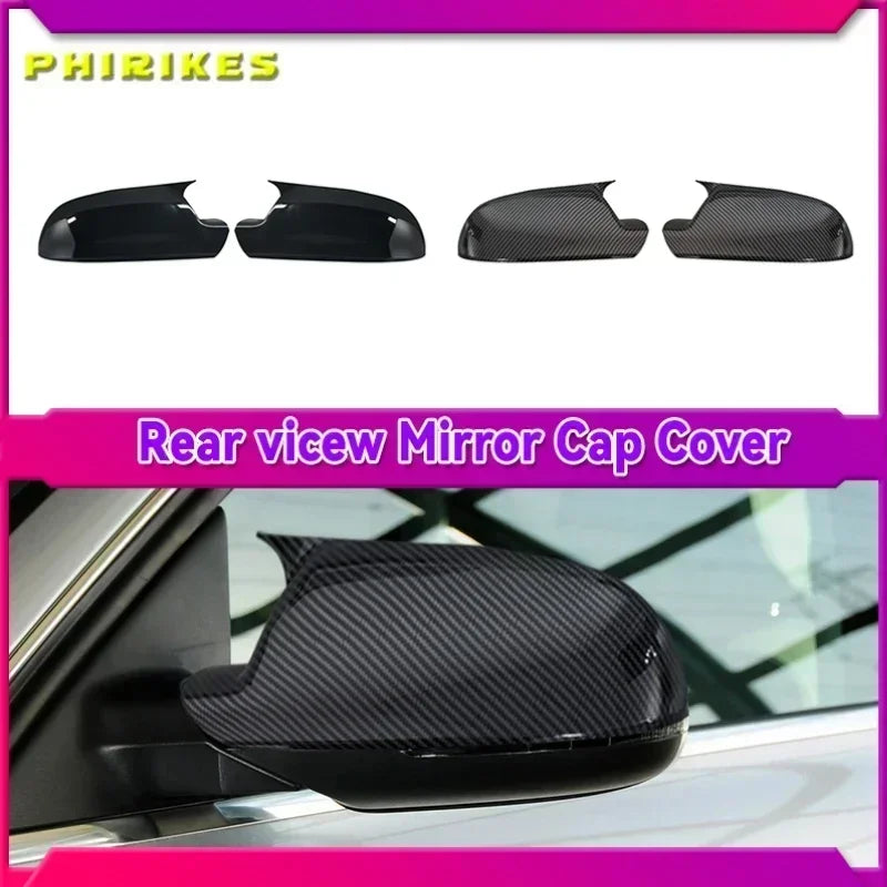 Jasna czarna naklejka na pokrywę lusterka wstecznego Audi do A4 A5 S4