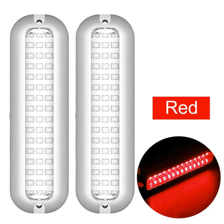 42LED Yacht Underwater Light &ndash; IP68 Waterproof 10-30V Red  2Pcs