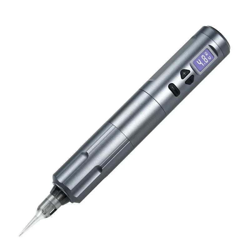 K6003 Tattoo Pen &ndash; Dual Mode 3.5mm Stroke Hollow Cup Motor Gray