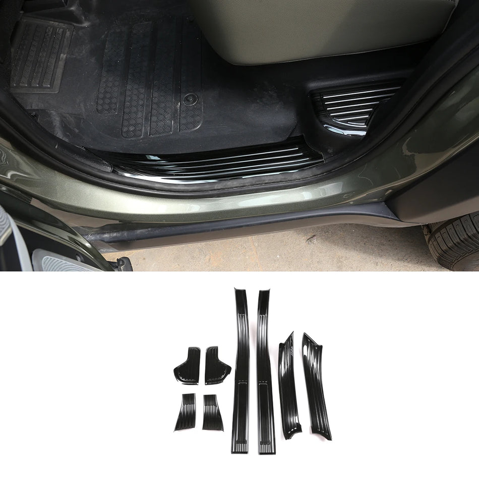 Rostfritt stål försvarare dörrtröskel skydd Land Rover 90 110