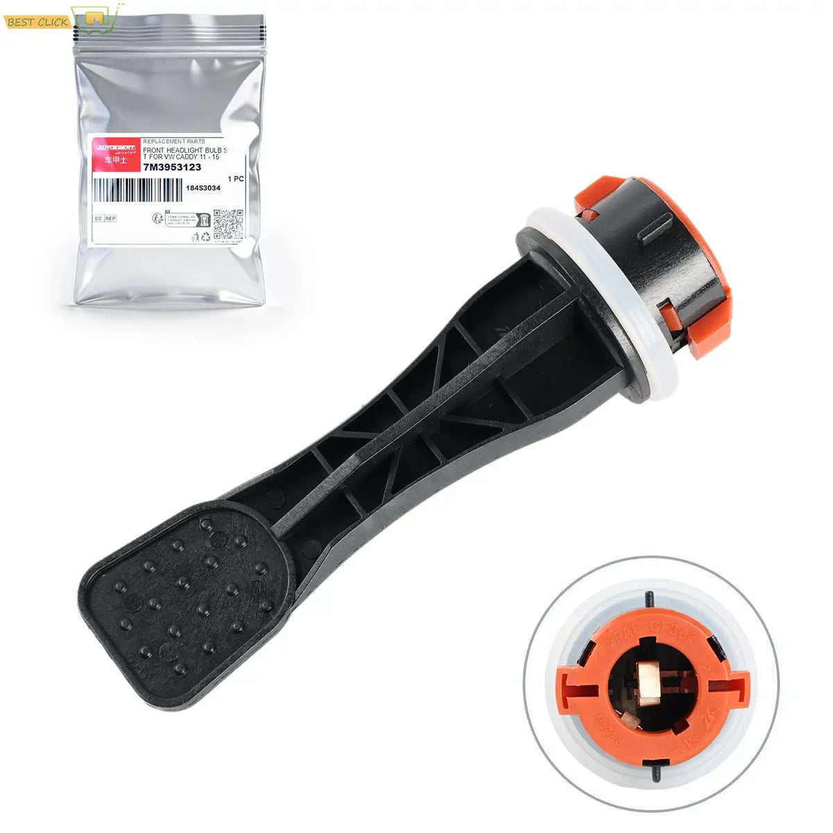 Side Light Bulb Socket Holder 2K5953123B For VW Caddy 2011-2015 Daylight Replacement Accessories by InterCyprus Trading Ltd