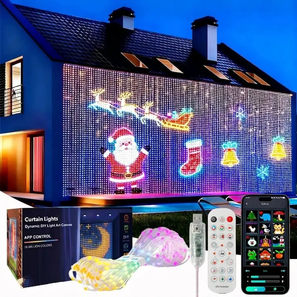 Smart LED Curtain Lights With App Control and RGB Dimming For Home Decor by InterCyprus Trading Ltd