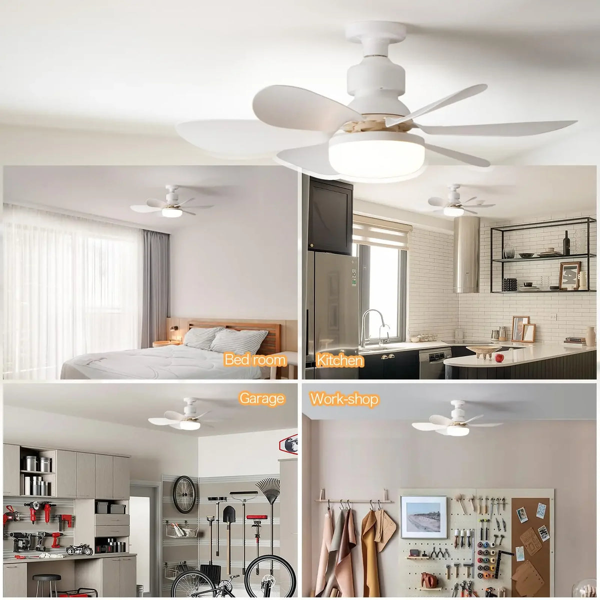 LED Ceiling Fan with Remote, Dimmable 40W