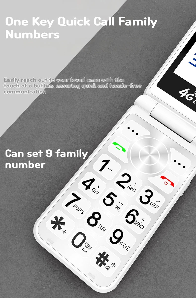 Pink Classic Mini Flip Women Phone &ndash; Large Button SOS Dial