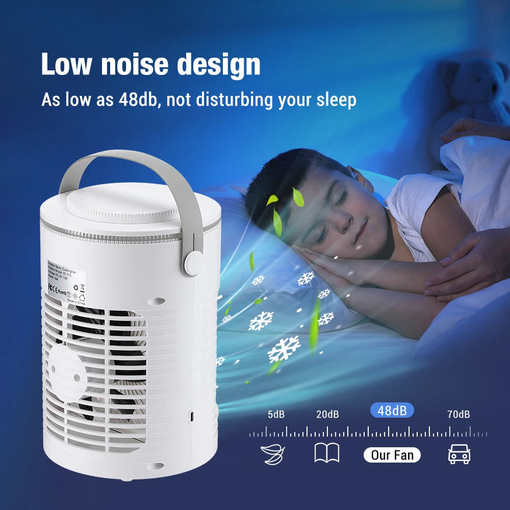 Portable Air Conditioner Fan with USB Power - Home &amp; Office Cooling