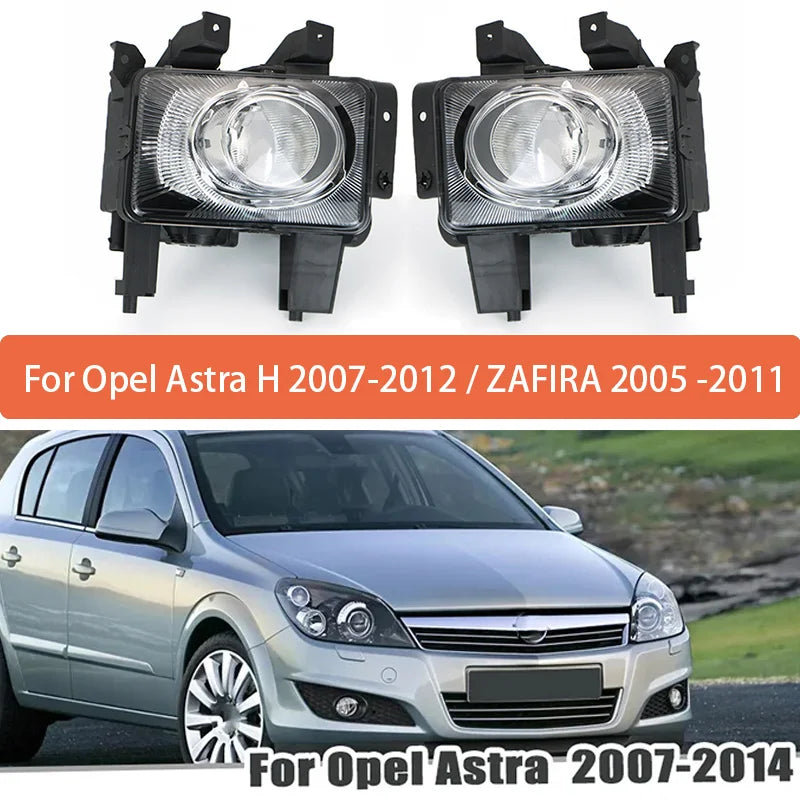 Front Fog Lamps With ABS Housing For Opel Astra H 2007 2012