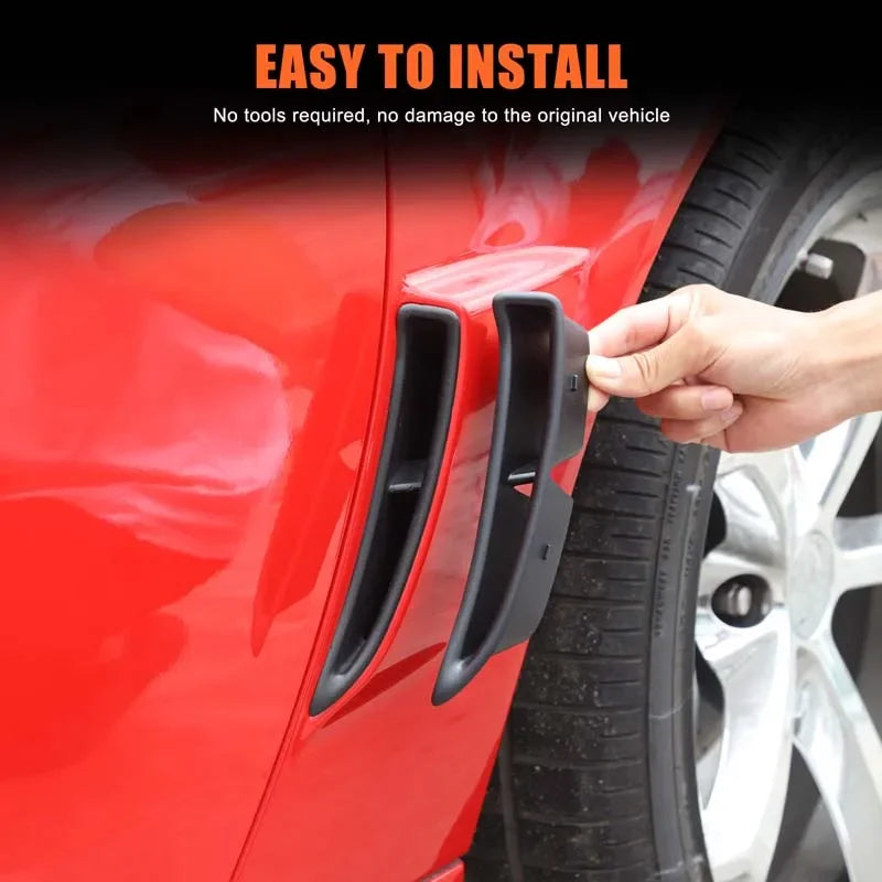 Oro įsiurbimo rėmas Chevrolet Corvette C6 galinio sparno ABS juodas 2 dalių dekoratyvinis rinkinys 2005-2013