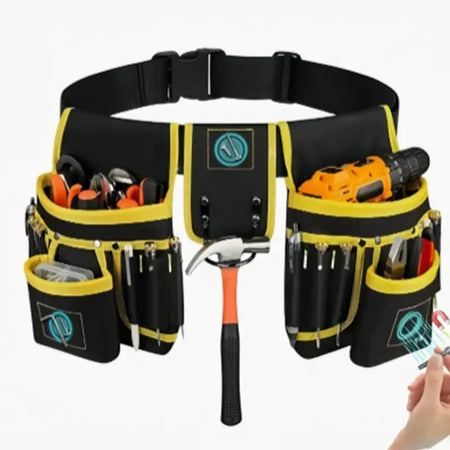Tool Belt Bag Utility Belt Adjustable Pockets Tool Belts Detachable Work Pouch Bag Heavy Waist Apron Versatile Pouch by InterCyprus Trading Ltd