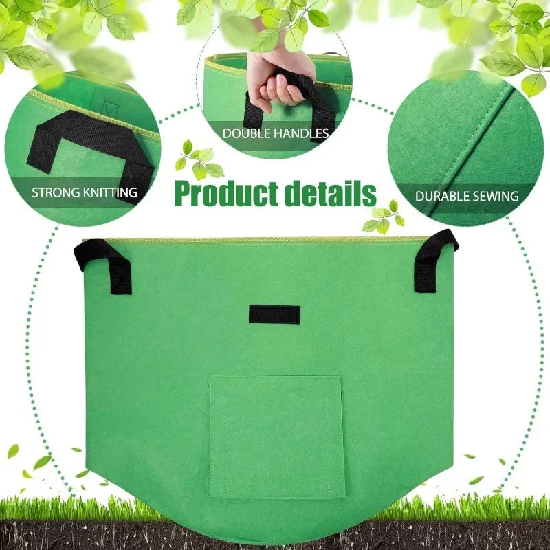 Non-Woven 10-Gallon Potato Planting Grow Bags with Harvest Windows