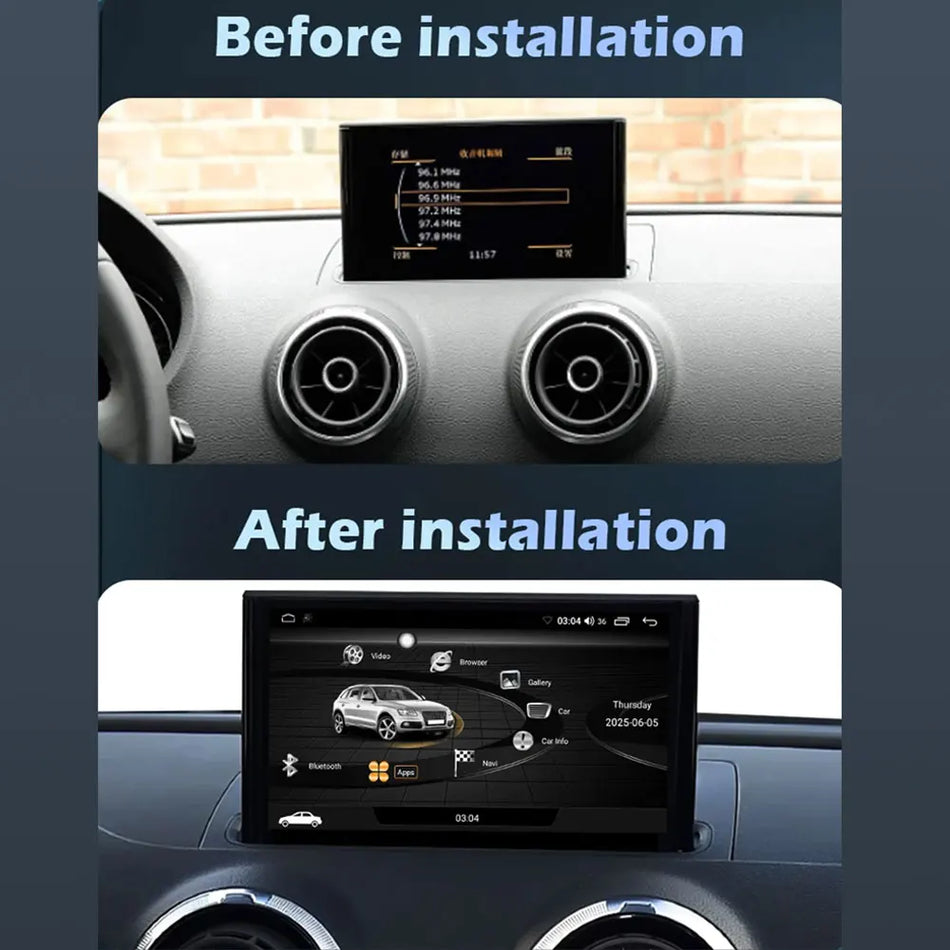 Radio auto Android de 7 inch cu ecran pentru Audi A3 2013-2018, navigație GPS