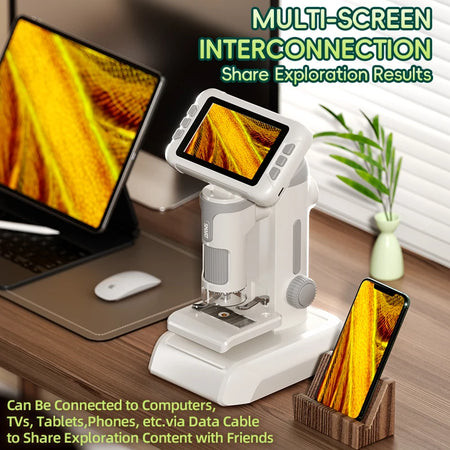 Children's HD Microscope &ndash; 3.97 Inch Screen and 1500X Zoom