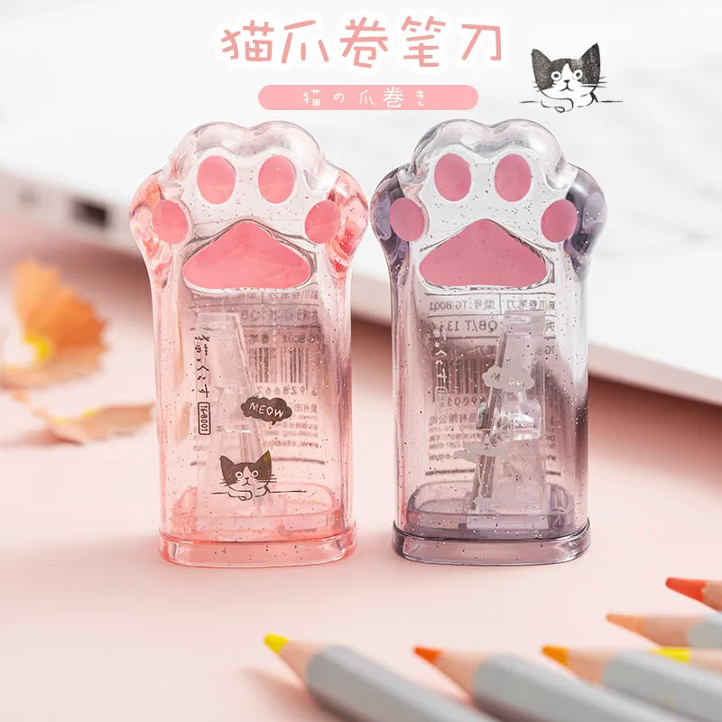 Creative Cat Paw Kawaii Pencil Sharpener radom 1pc