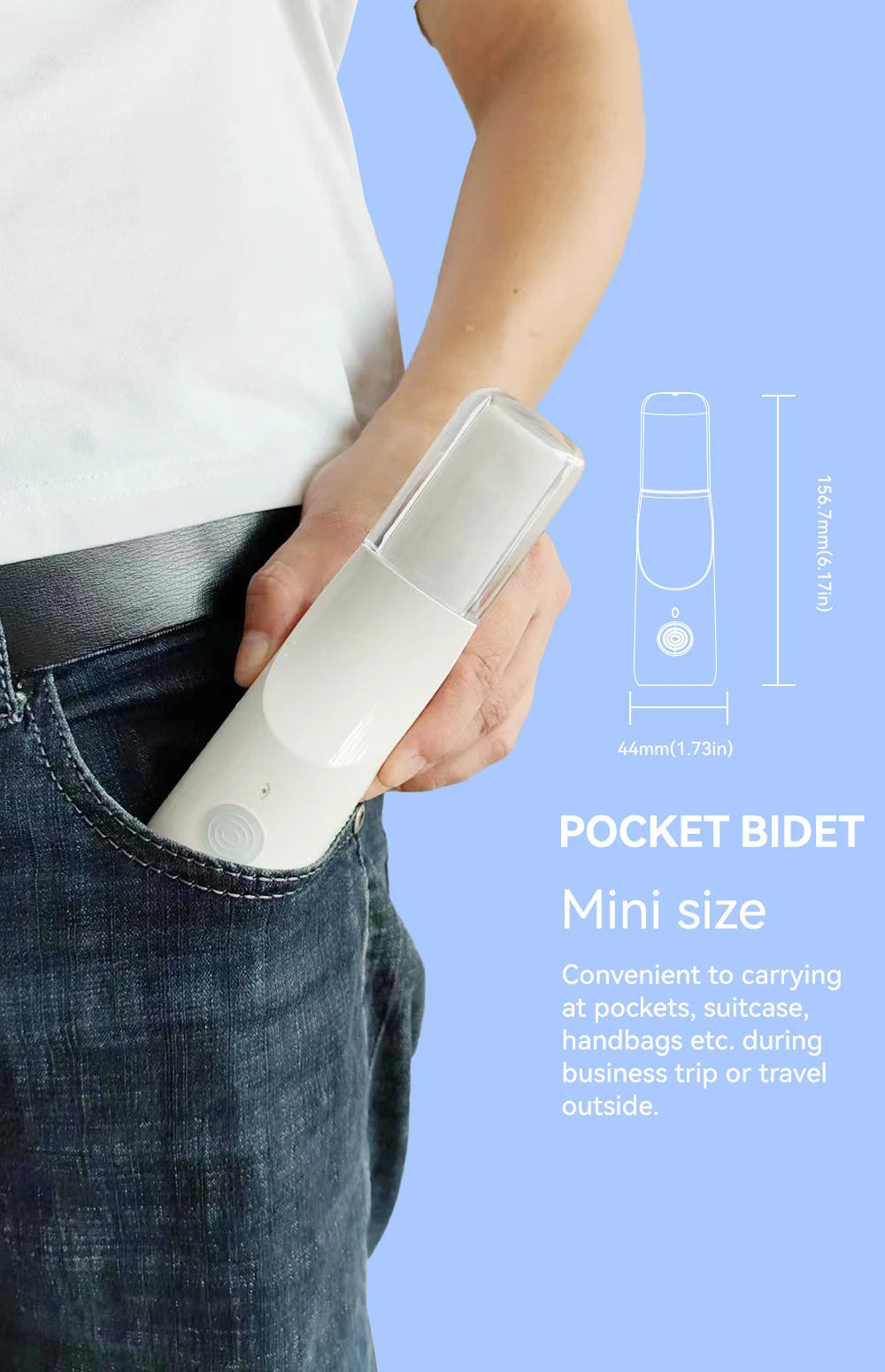 Electric Portable Bidet with Type-C Charging &ndash; Handheld Hygiene Solution