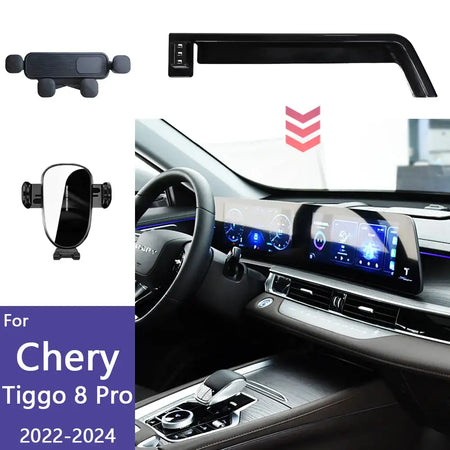 For Chery Tiggo 8 Pro 2022 2023 2024 Car Phone Holder Screen Fixed Base 15W Wireless Charging Mobile Phone Mount Car Accessories