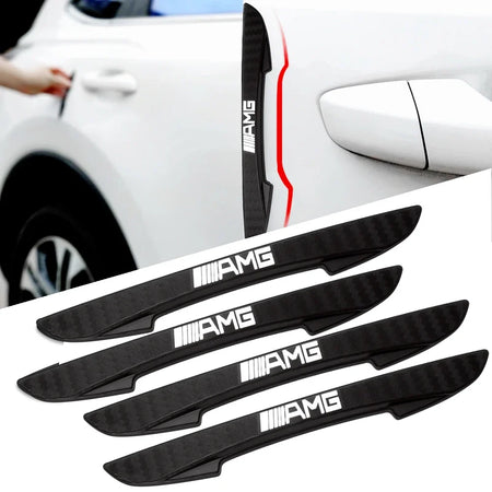 4PCS Black Car Door Edge Guard Protector Strips for Mercedes Benz AMG W204 W205 W211 W212 W213 A S M B C E R G Class