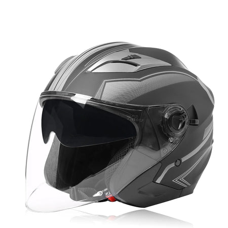 BLD DOT Approved Open Face Motorcycle Helmet - Unisex Stylish Safety Gear 4 / CHINA / XL