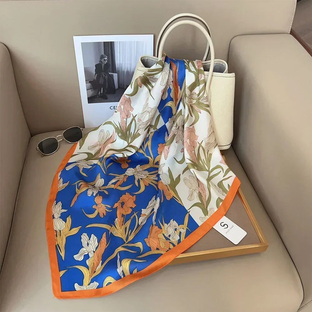 Luxury Design Print Silk Scarf &ndash; Timeless Elegance and Versatility