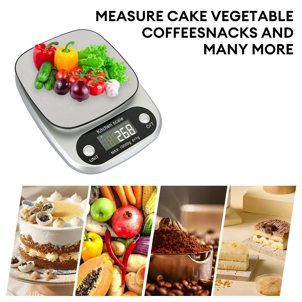 3KG 0.1G 10KG 1G Kitchen Scale - High Precision LCD