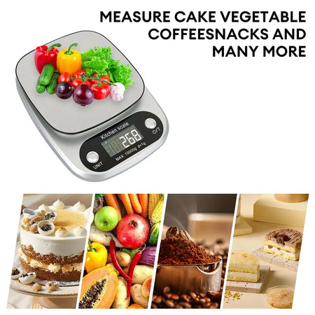 3KG 0.1G 10KG 1G Kitchen Scale - High Precision LCD
