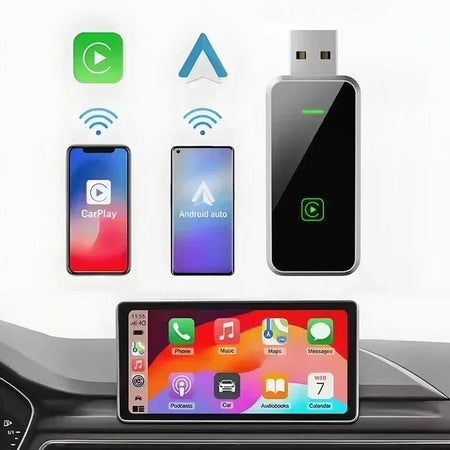 2025 2-in-1 Wireless Android Auto &amp; Apple CarPlay Dongle for Suzuki Ignis - Seamless Plug and Play Car Accessory