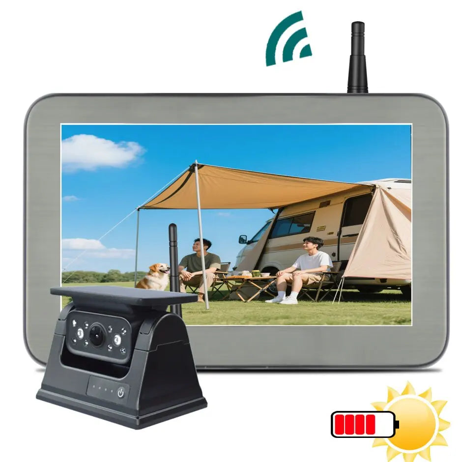Solar Powered WiFi Rear View Cam &ndash; AHD 5Inch Monitor
