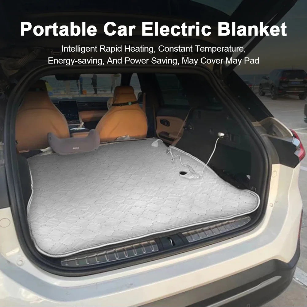 Car Electric Blanket &ndash; 12V Plush Warmer For Travel Comfort