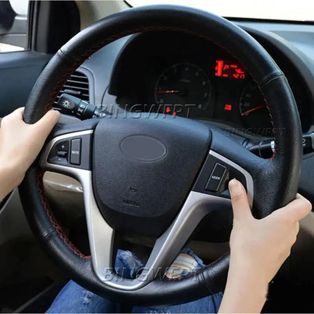 Silver Steering Wheel Control Buttons Switch Without Backlight For Hyundai VERNA Solaris 2010-2015 by InterCyprus Trading Ltd