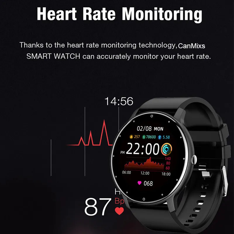 🟠 zl02d άνδρες έξυπνο ρολόι πλήρης οθόνη αφής screen sport fitness tracker ip68 αδιάβροχο bluetooth smartwatch για άνδρες γυναίκες smartphone 2023